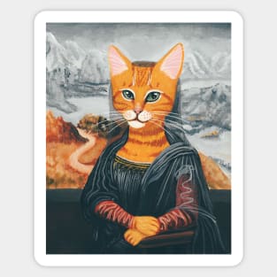 Meowna Lisa Sticker